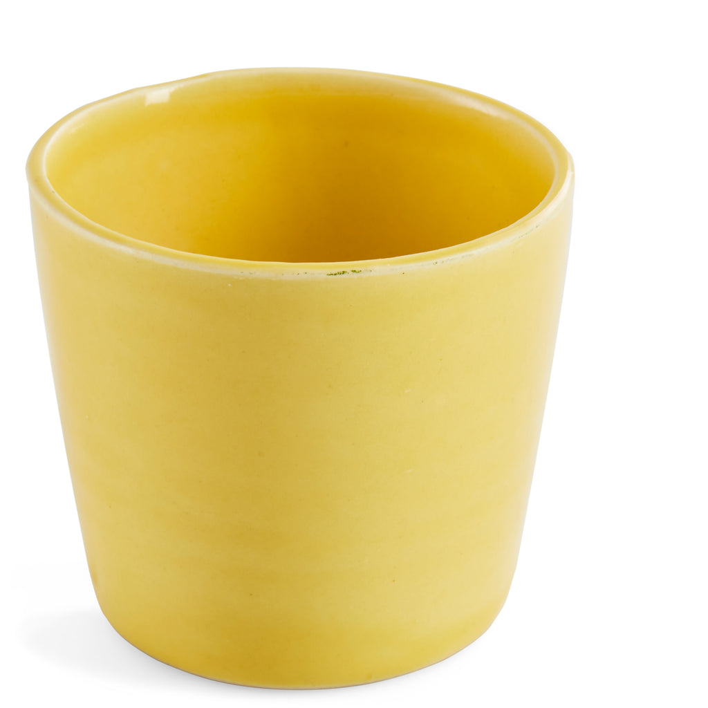 Yellow Glossy Ceramic Planter - Small