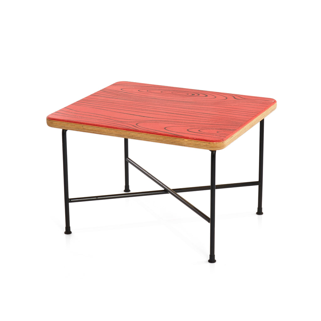 Mini 'X' Table - Red Faux Wood