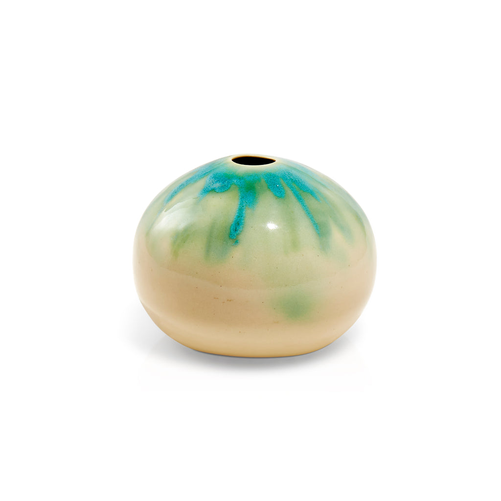Cream Round Vase