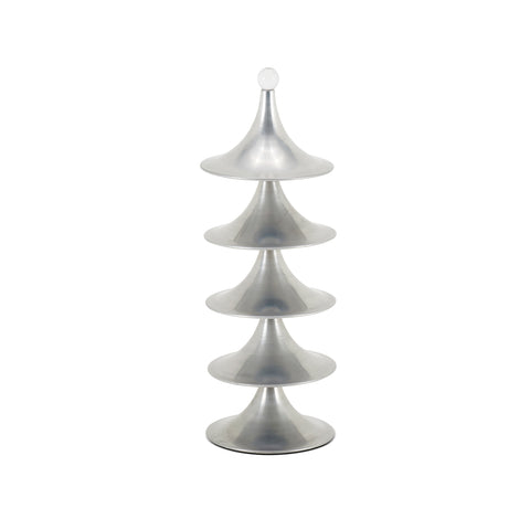 Aluminum Tower Floor Lamp with Blue Neon Lights