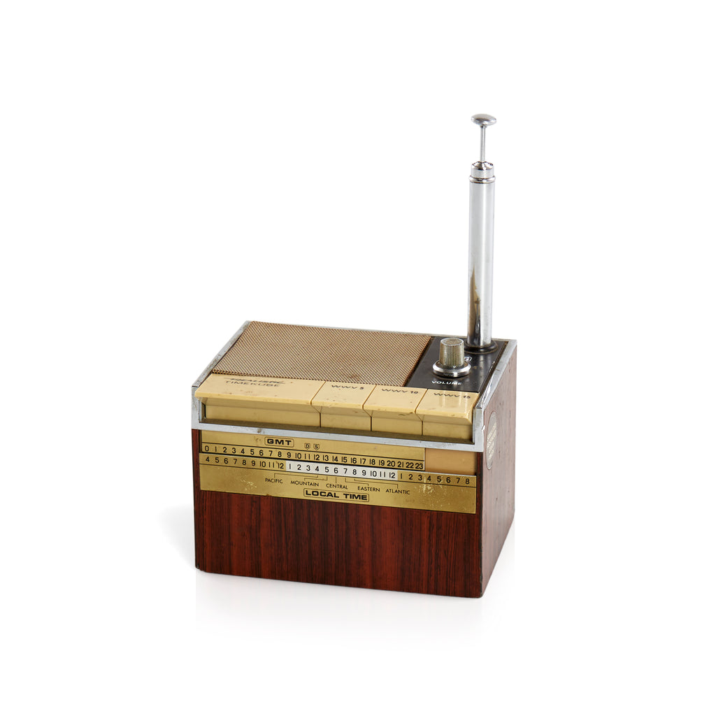 Gold Grate Realistic Timekube Weather Radio
