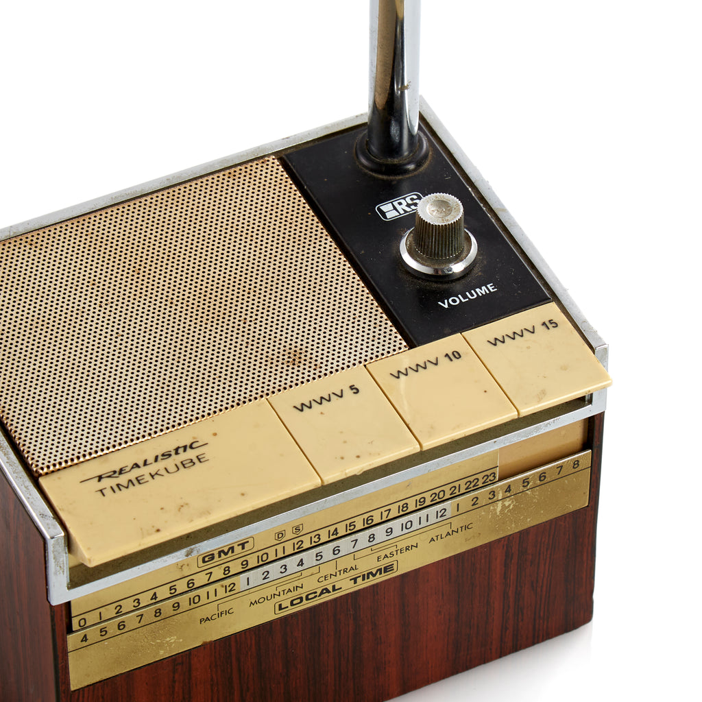 Gold Grate Realistic Timekube Weather Radio