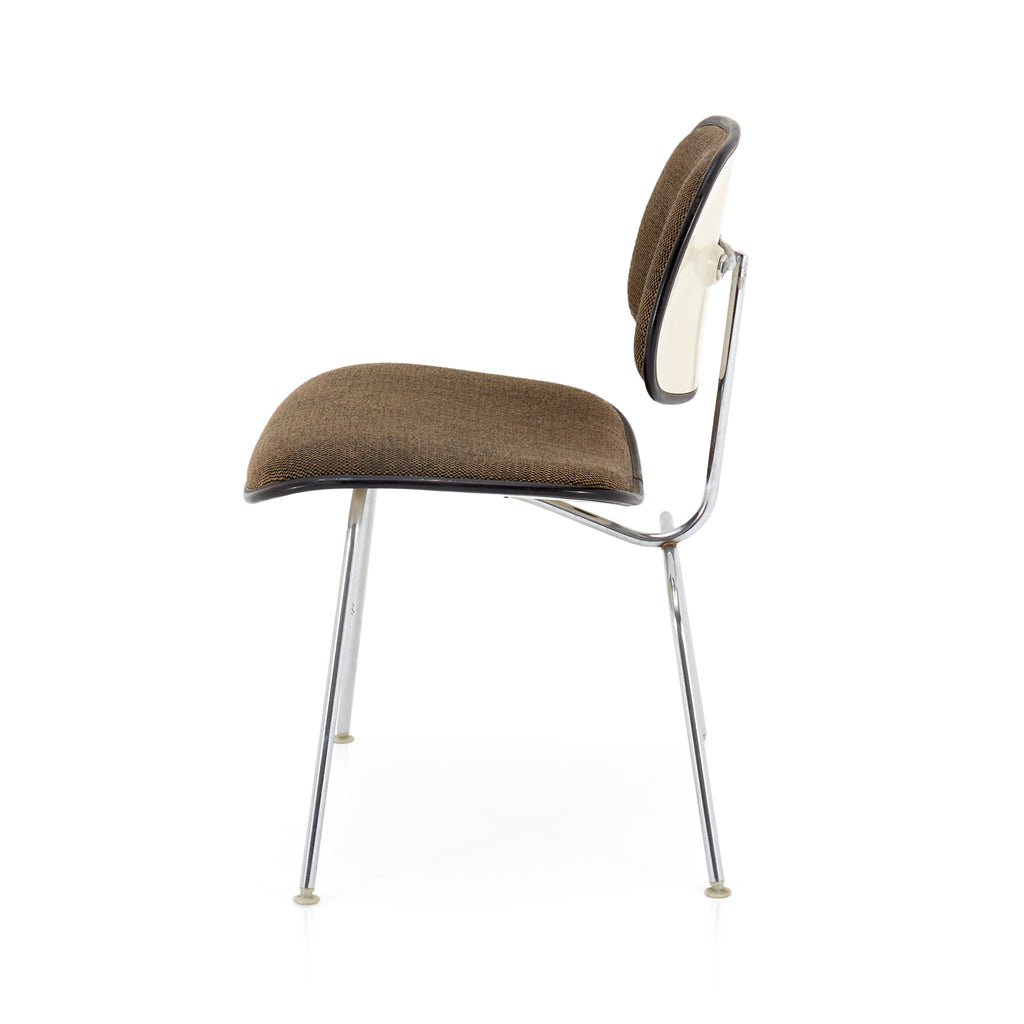 Grey Textured Fabric Eames Style Chair