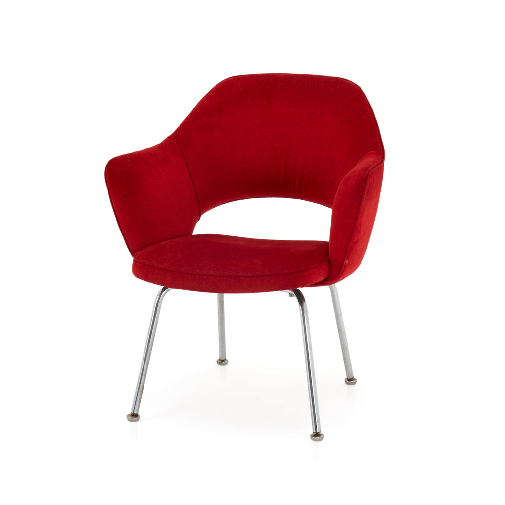 Red Saarinen Style Executive Armchair