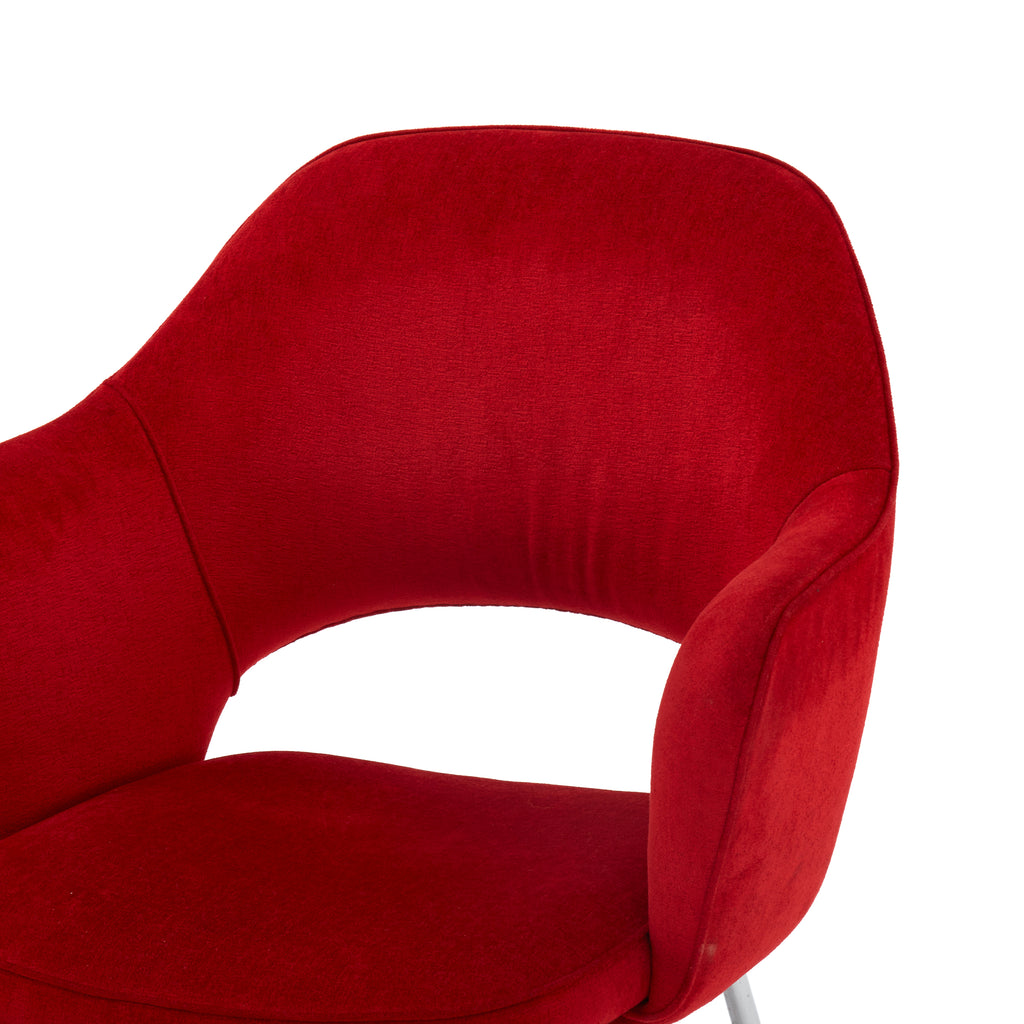Red Saarinen Style Executive Armchair