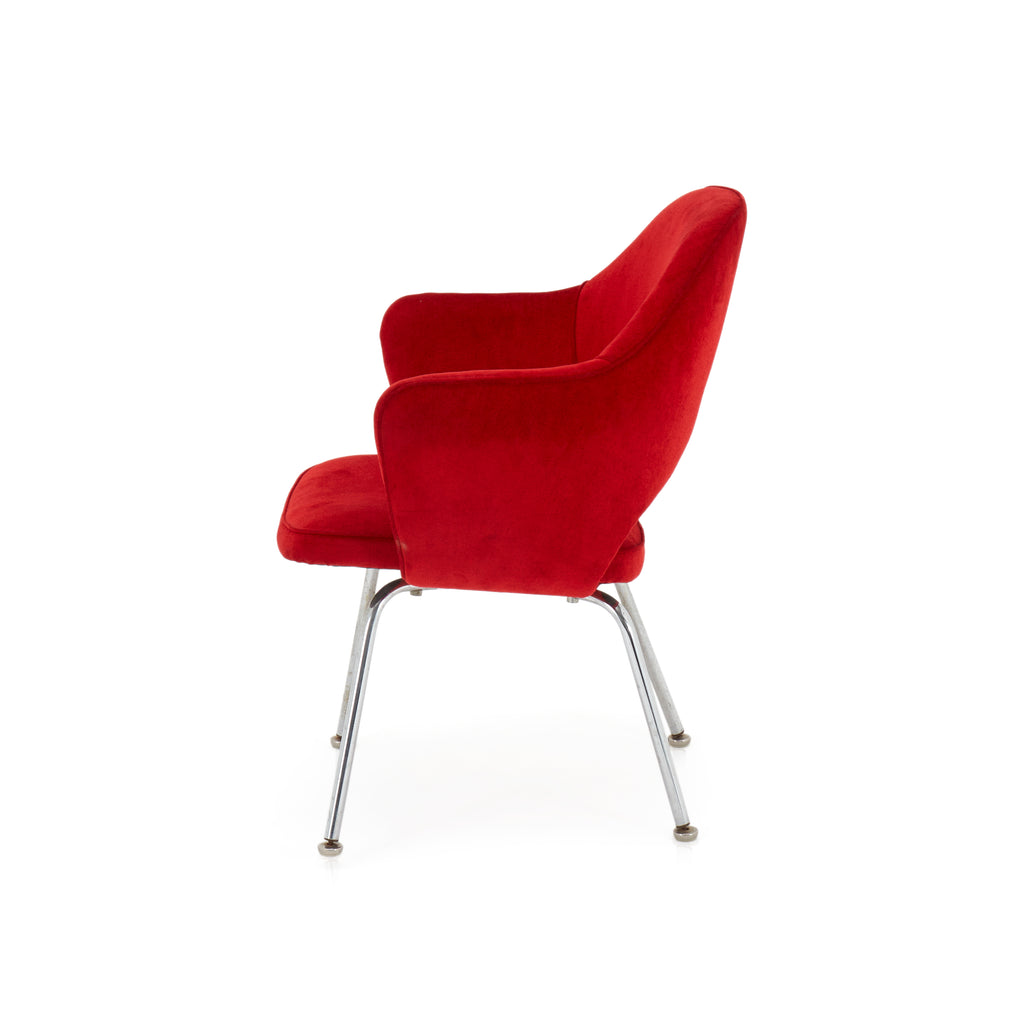 Red Saarinen Style Executive Armchair