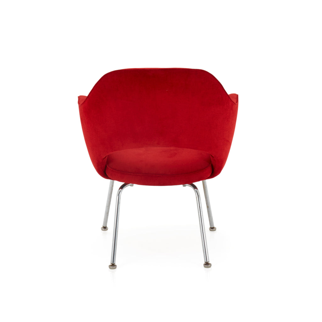 Red Saarinen Style Executive Armchair