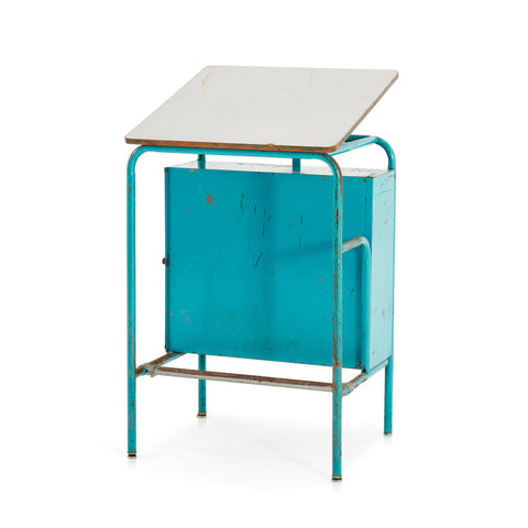 Rustic Blue Metal Podium
