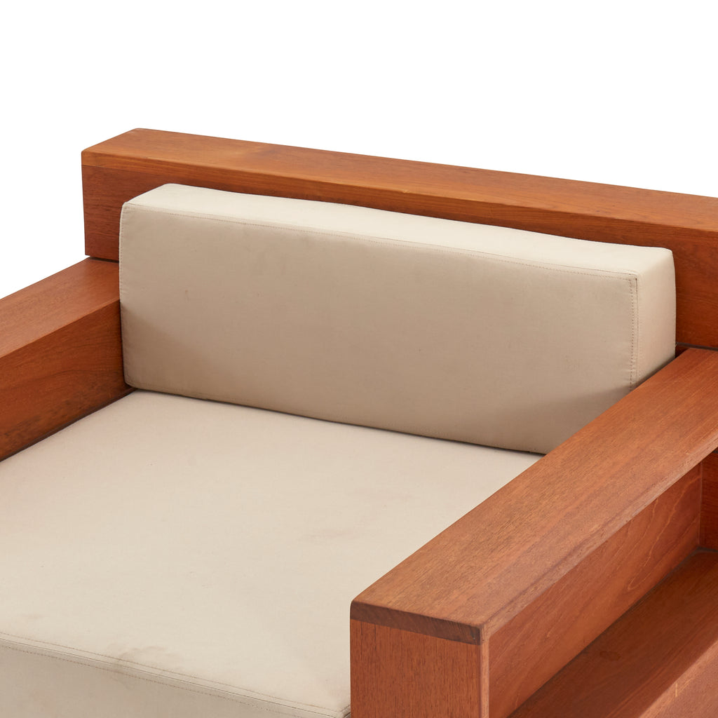 Wide Teak Patio Chair With Cushion
