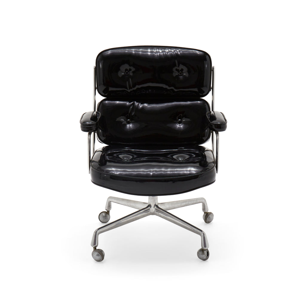 Black Patent Shiny Office Chair