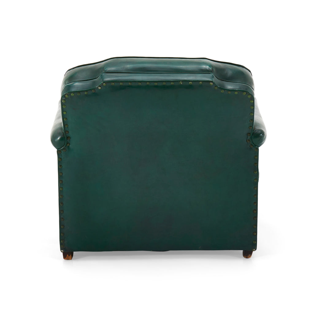 Green Leather Lounge Chair