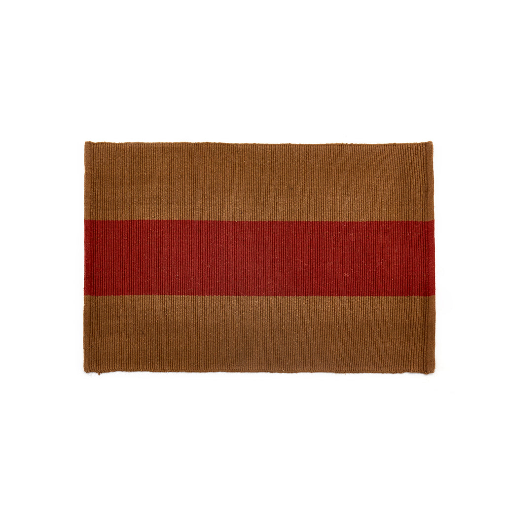 Red & Tan Line Rug