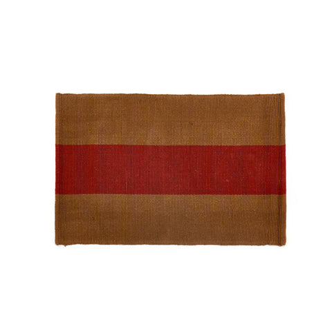 Red & Tan Line Rug