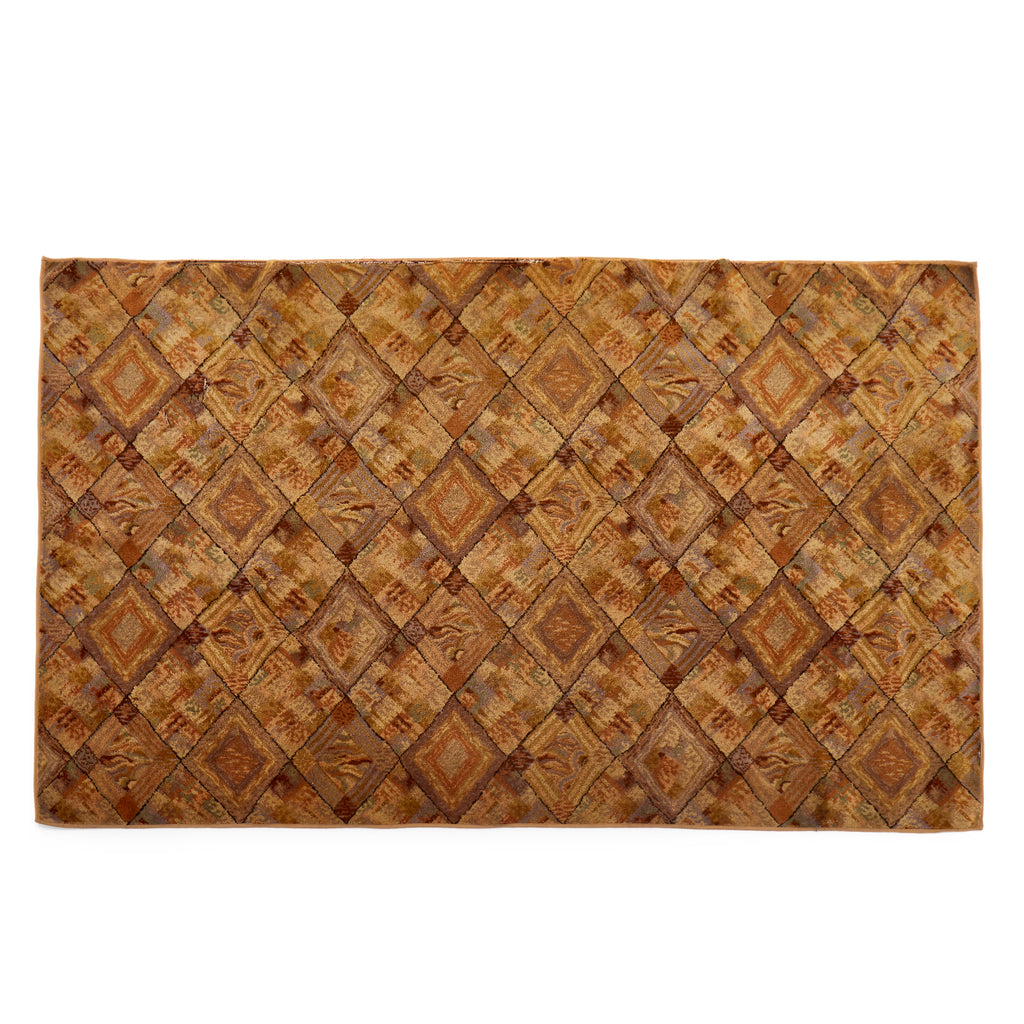 Tan Diamond Pattern Rug