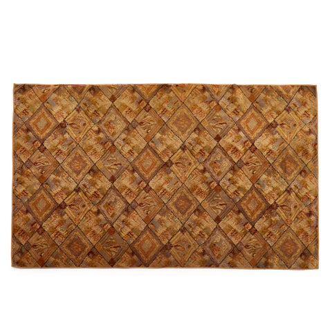 Tan Diamond Pattern Rug