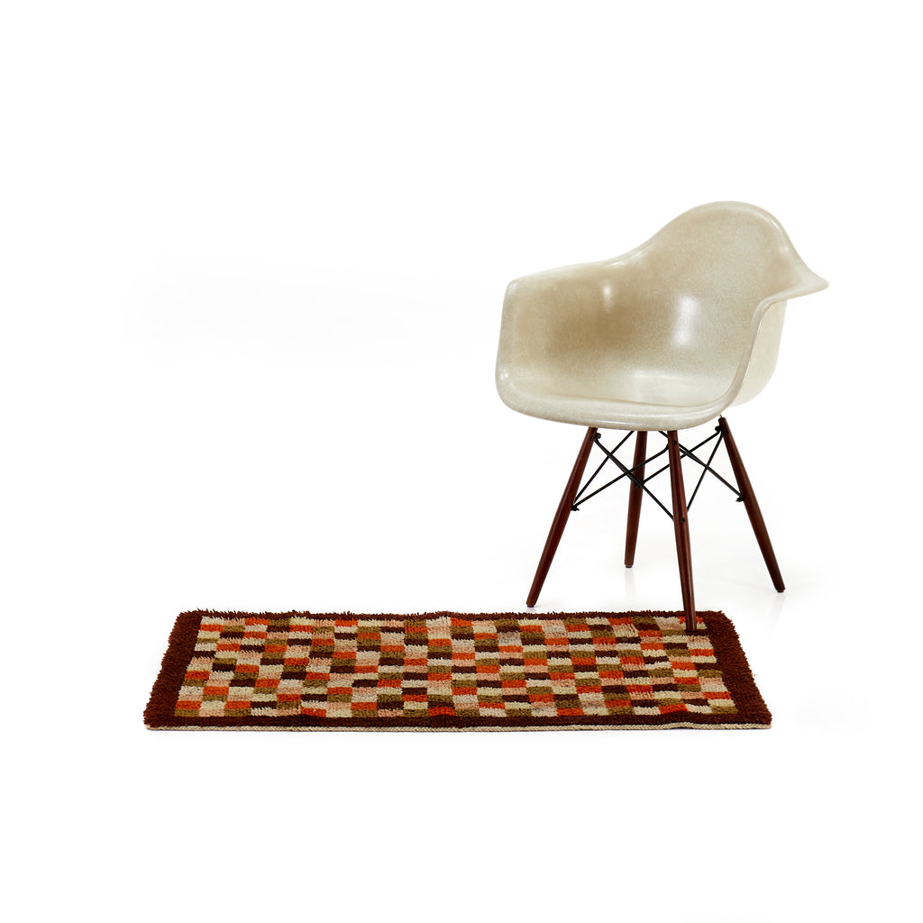 Orange & Green Checkerboard Rug