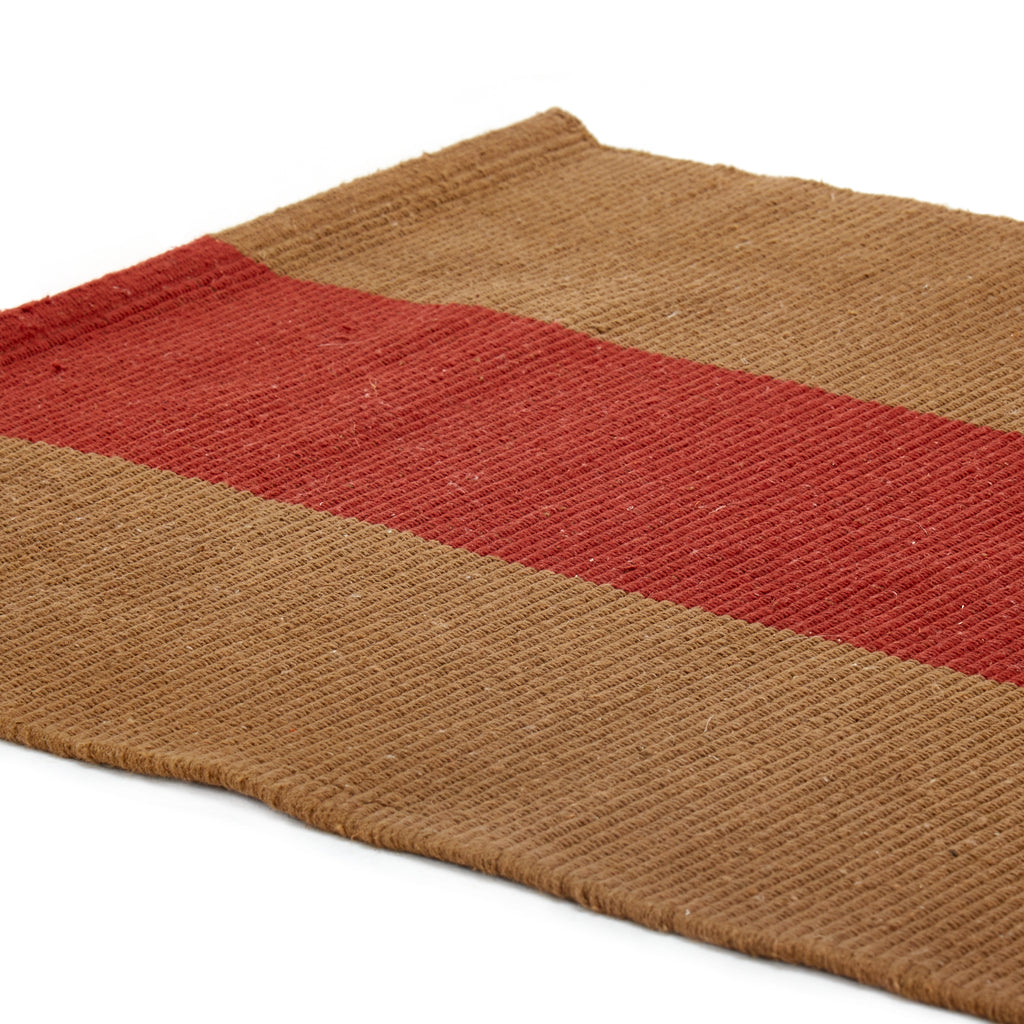 Red & Tan Line Rug