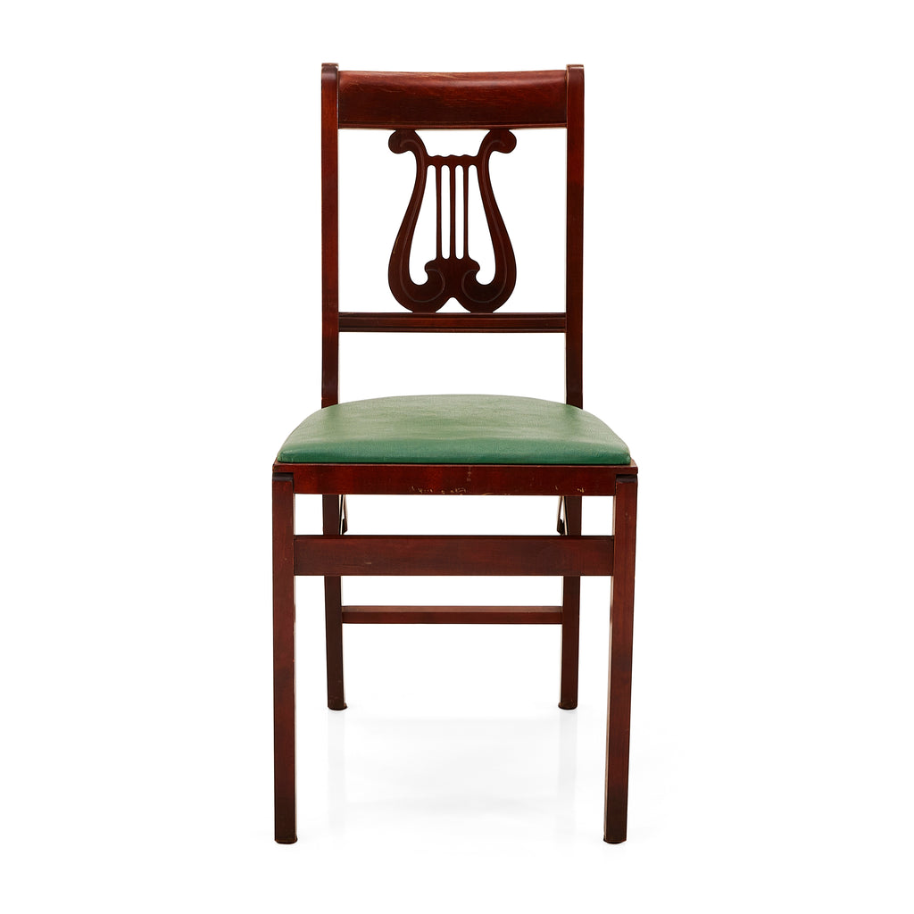 Green & Wood Lyre Dining Chair