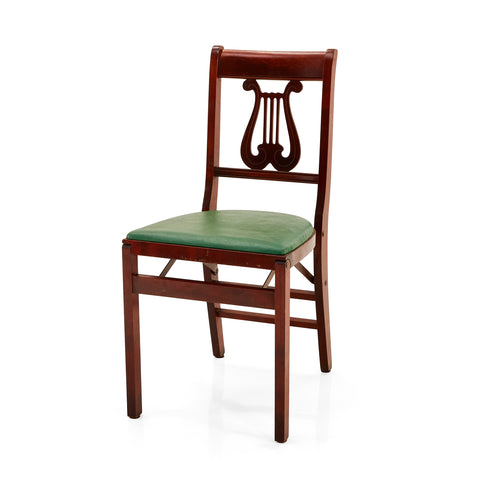 Green & Wood Lyre Dining Chair