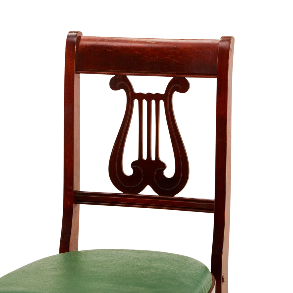 Green & Wood Lyre Dining Chair