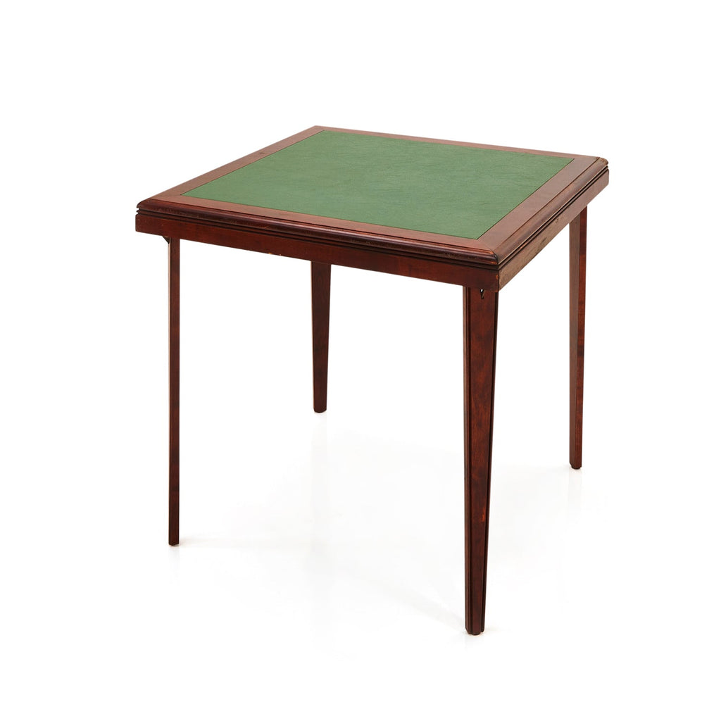 Green & Wood Lyre Card Table and Chairs
