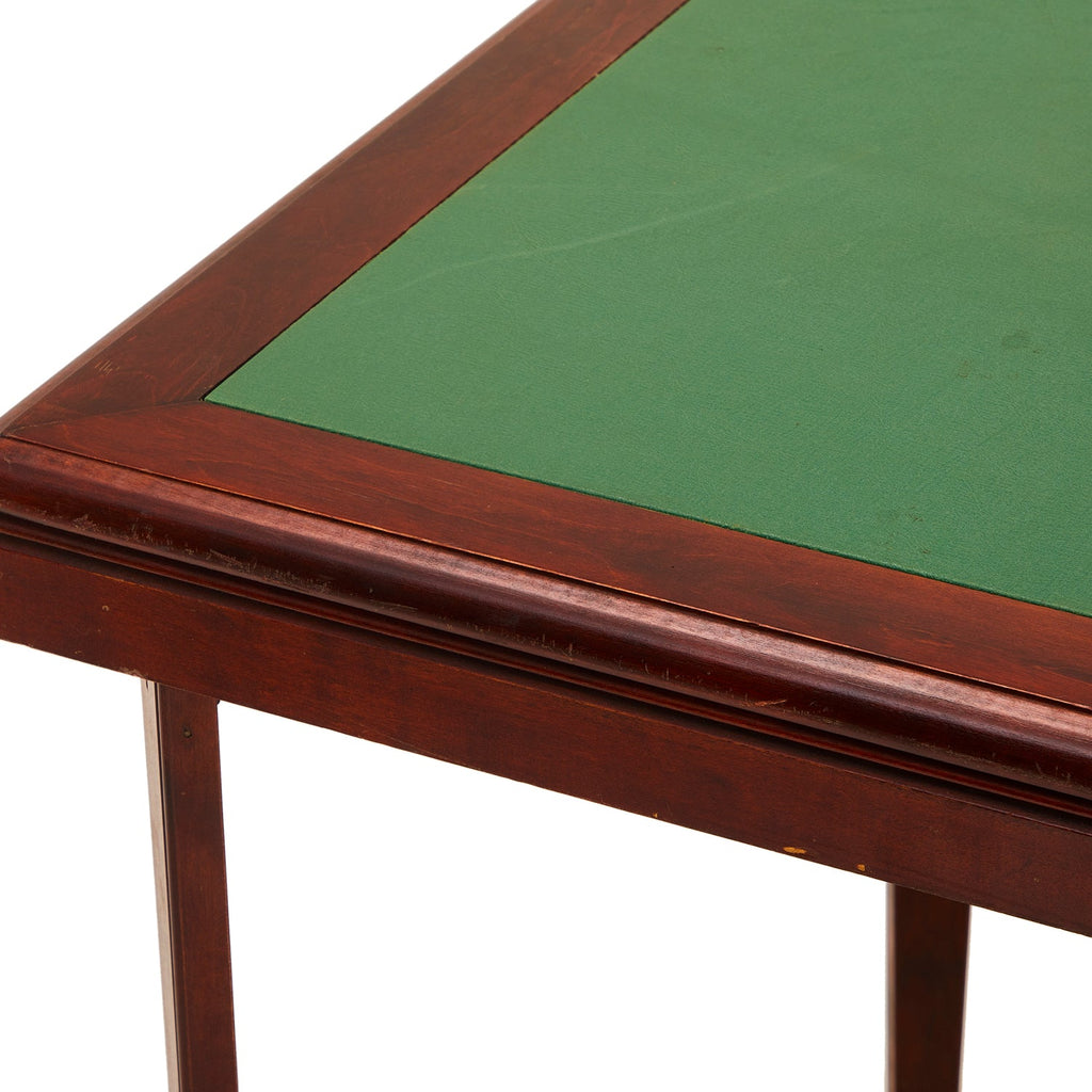 Green & Wood Lyre Card Table and Chairs