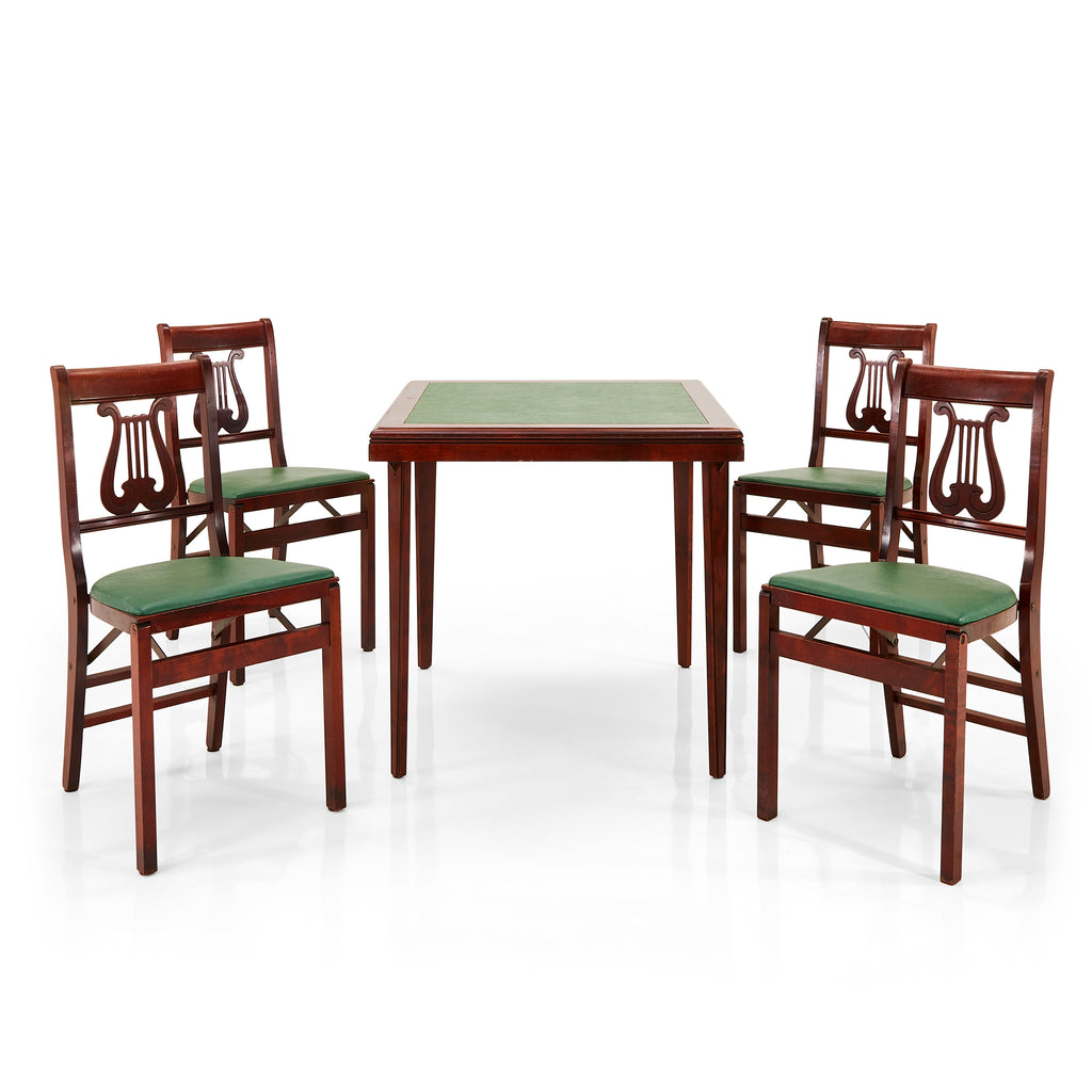 Green & Wood Card Table