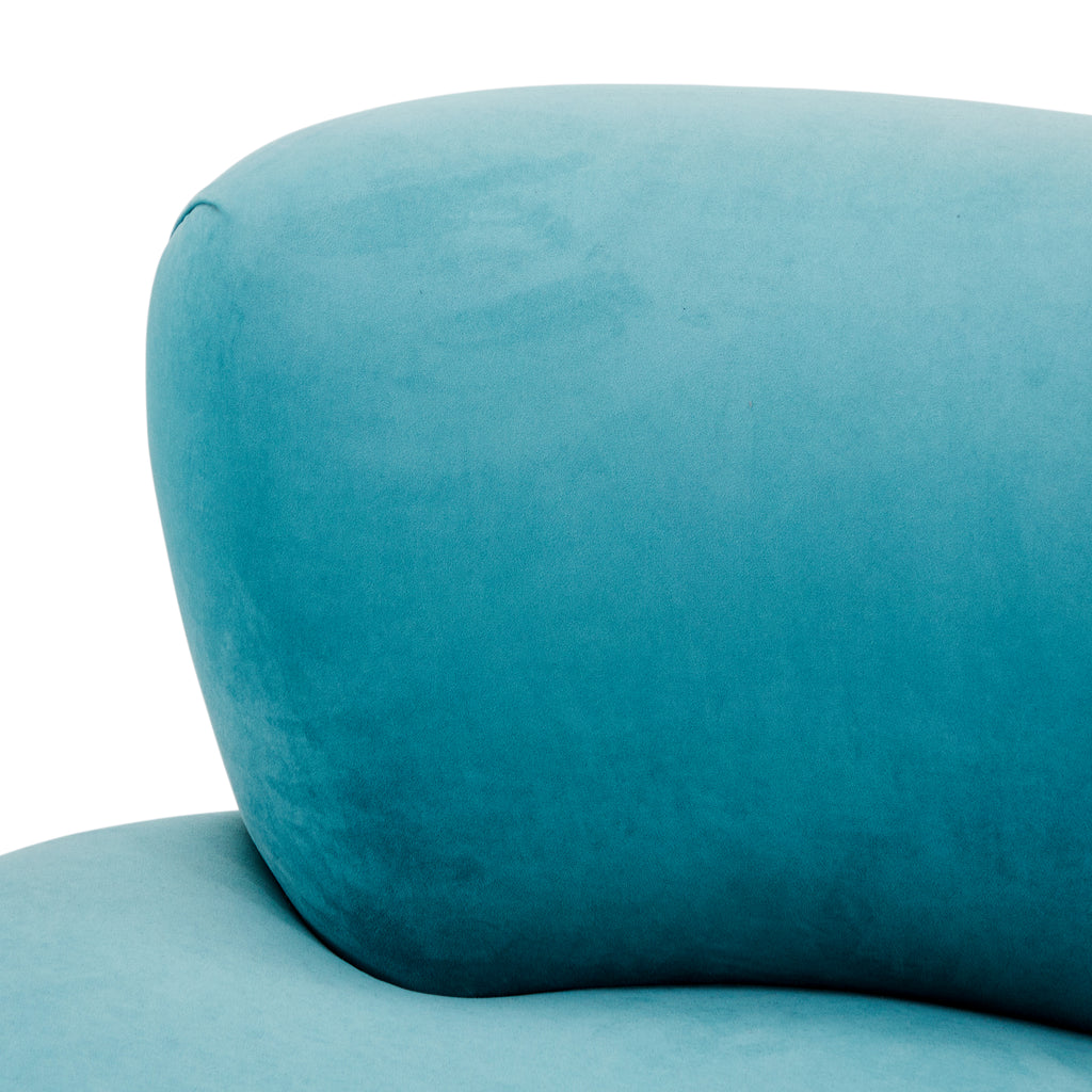Blue Suede Cloud Loveseat