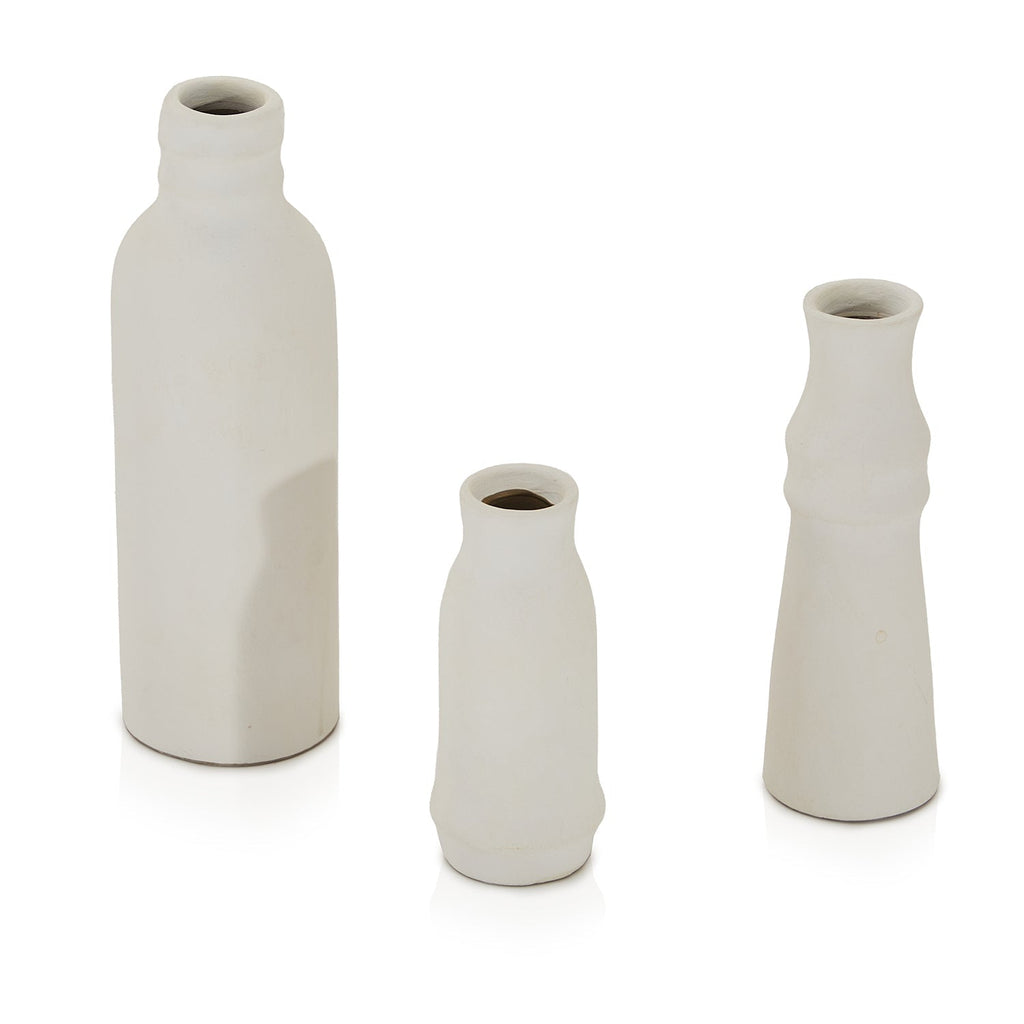 White Large Ceramic Bottle (A+D)