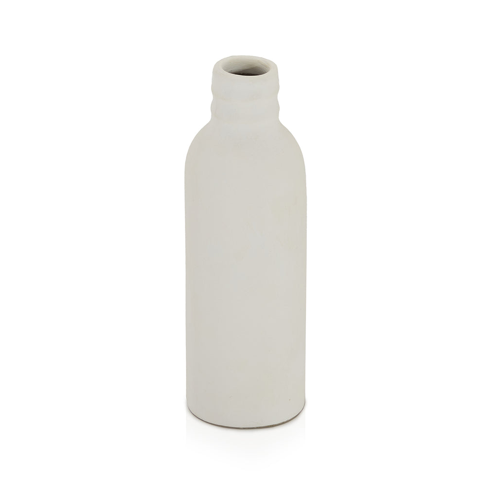 White Large Ceramic Bottle (A+D)