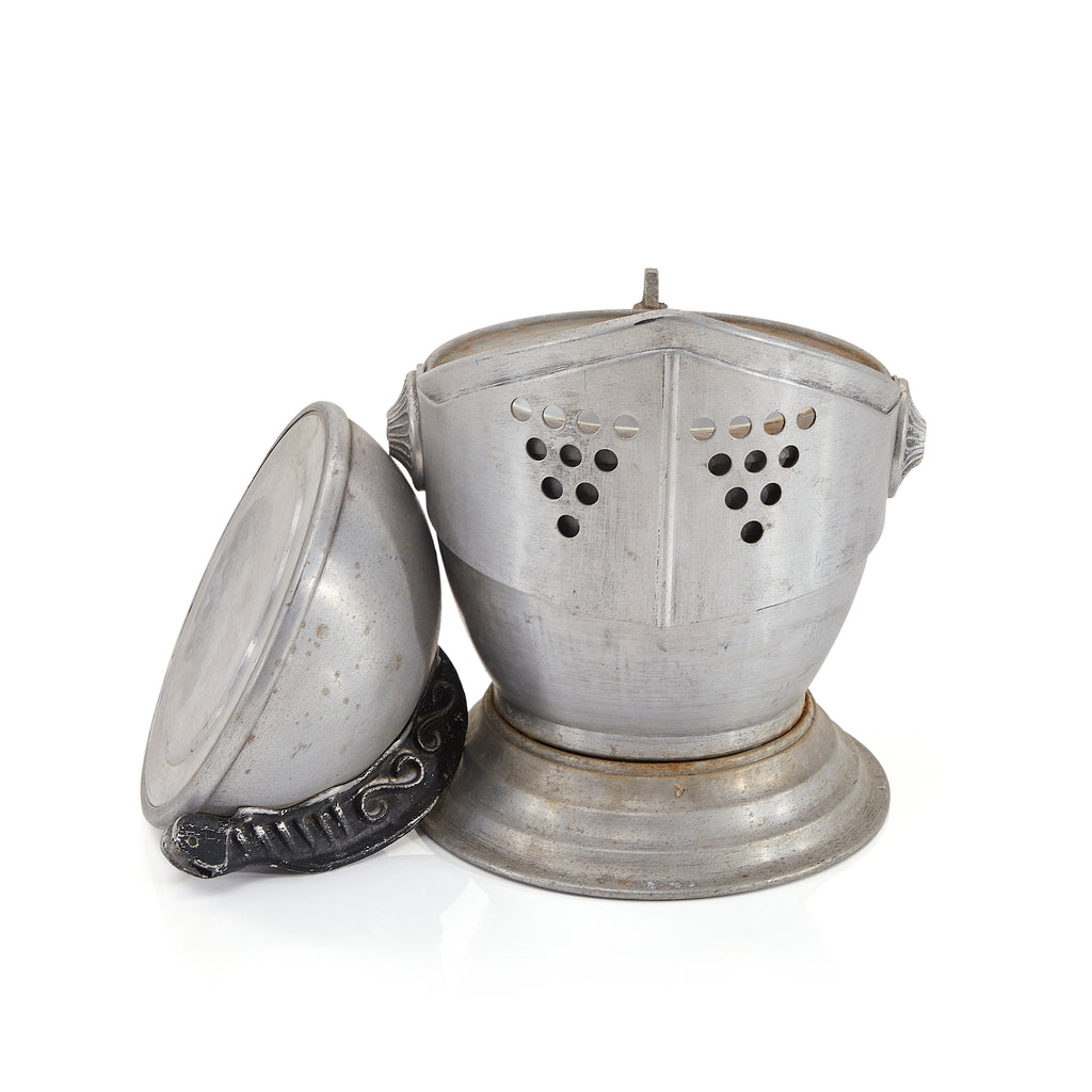 Silver Knight Helmet Ice Bucket