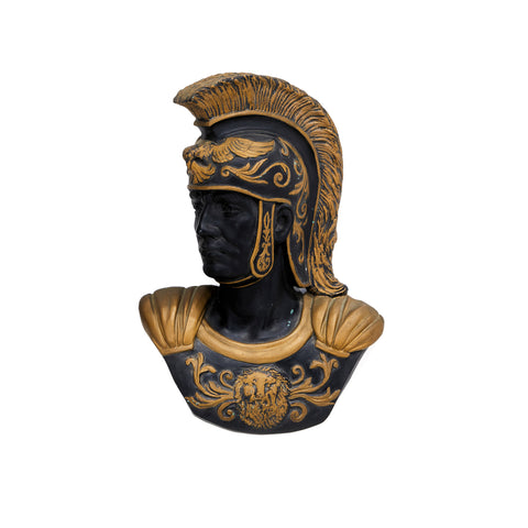 Gold & Black Roman Warrior Bust - Left-Facing