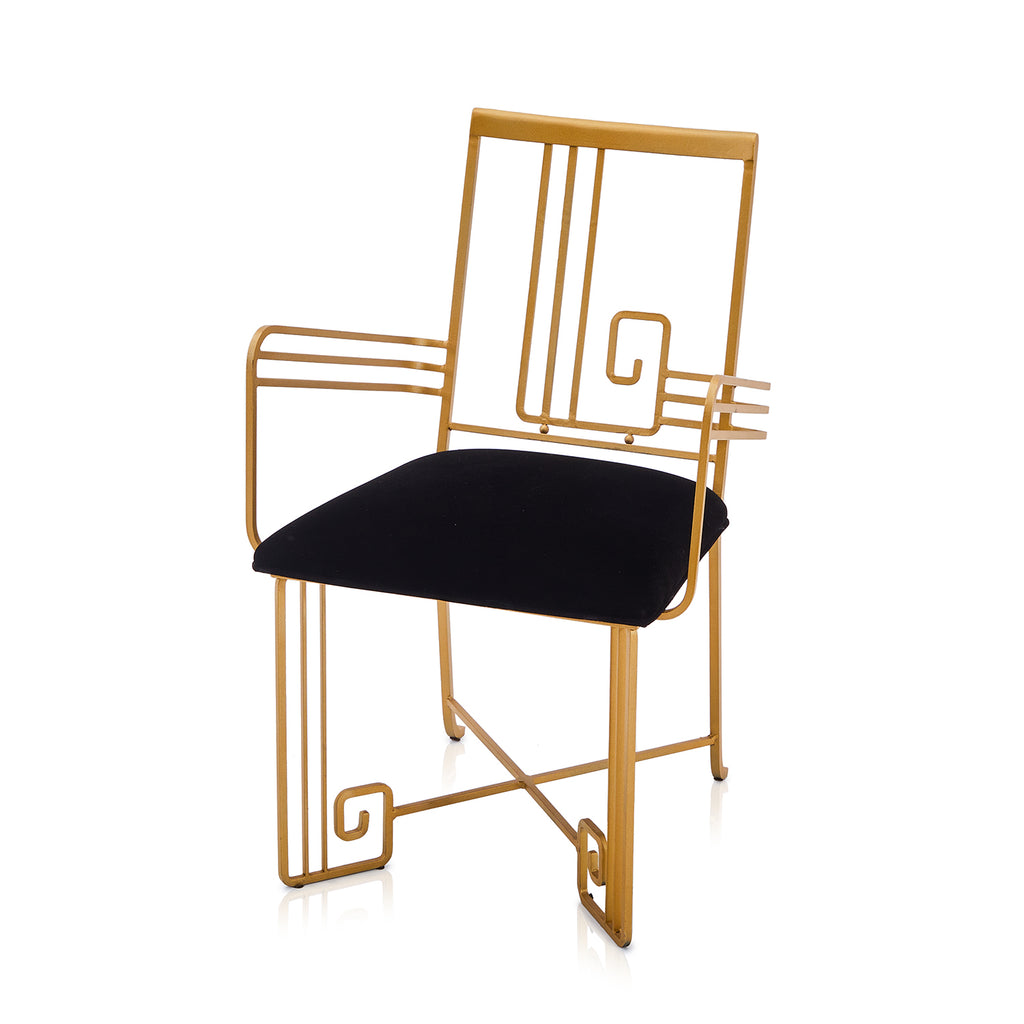 Gold Art Deco Dining Chair