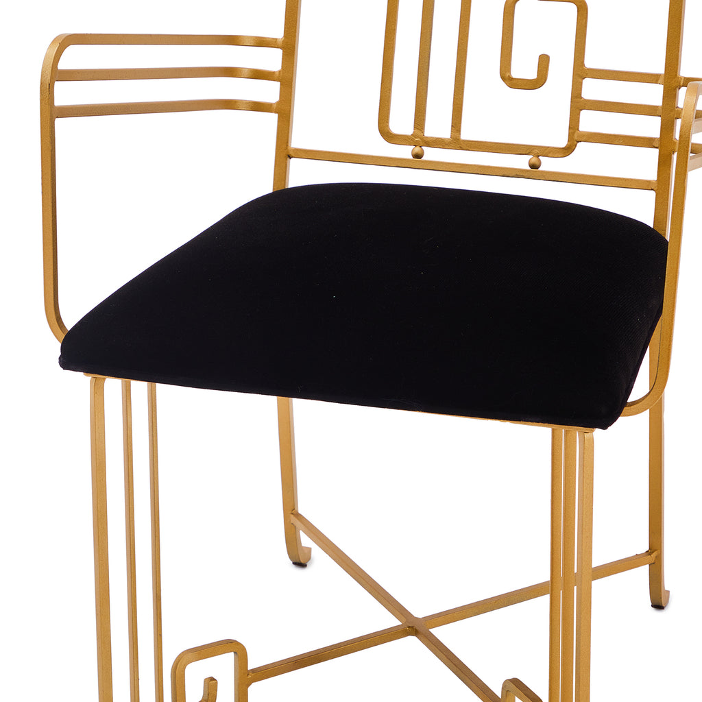 Gold Art Deco Dining Chair