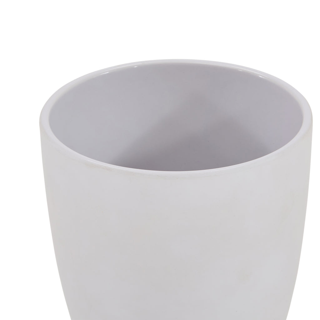 White Wide Minimalist Vase