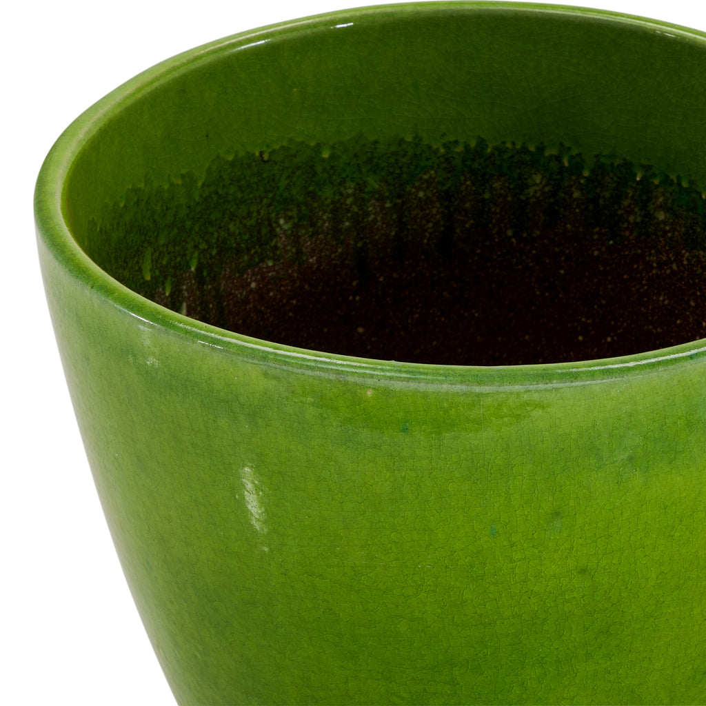 Green Ceramic Planter