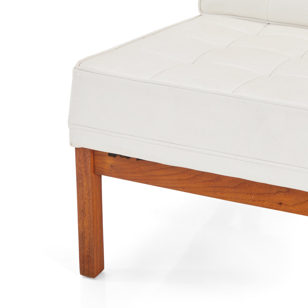 White & Wood Barcelona Lounge Chair