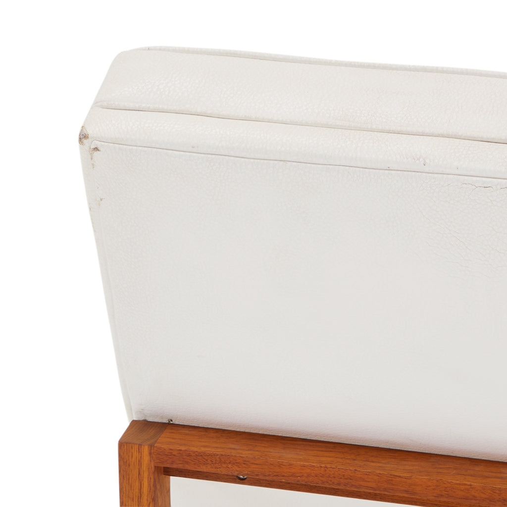 White & Wood Barcelona Lounge Chair