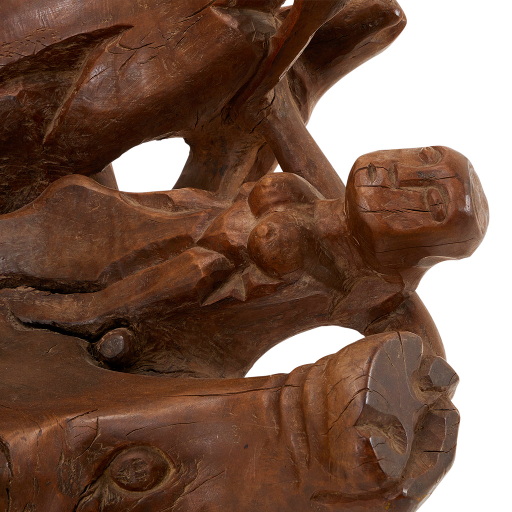 Wood African Spirit Tree Chair