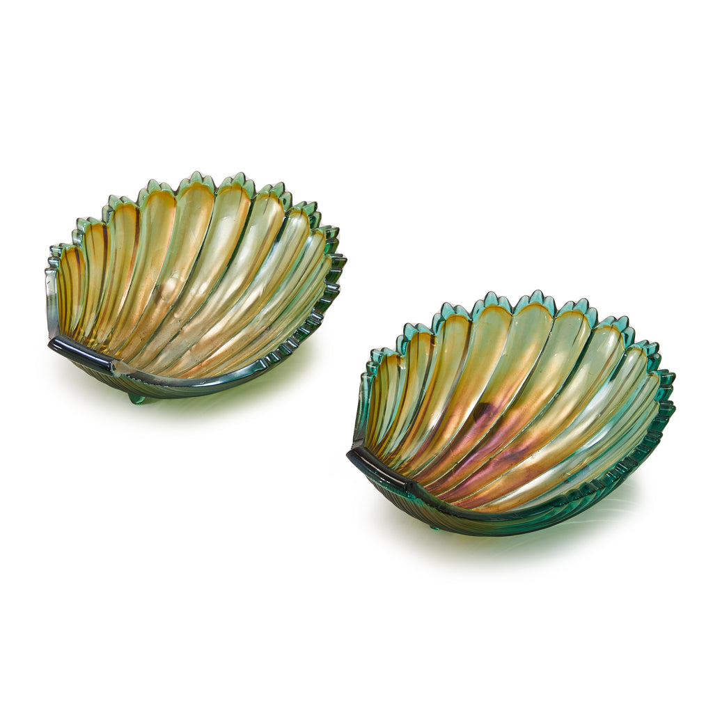 Iridescent Glass Shell Ashtray
