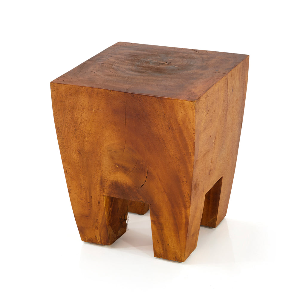 Wood Solid Heavy Block Side Table