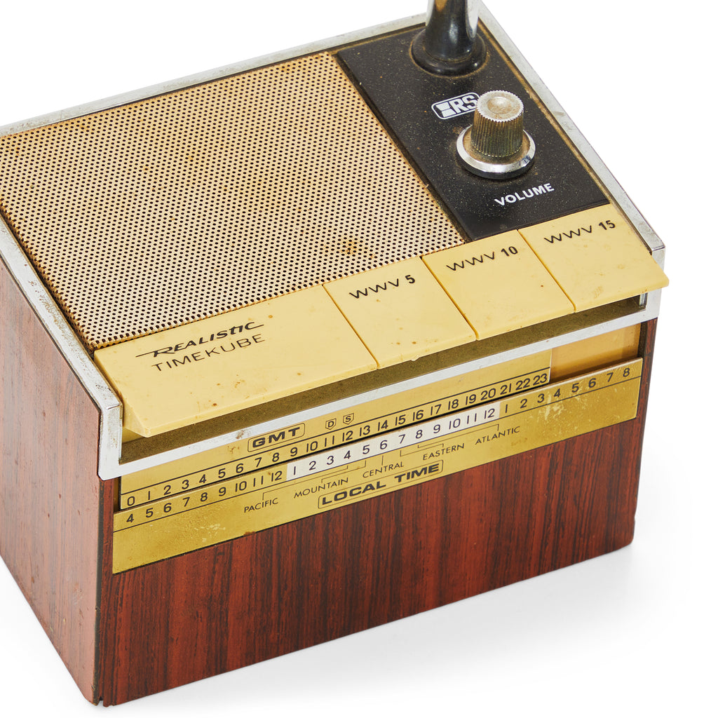 Gold Grate Realistic Timekube Weather Radio