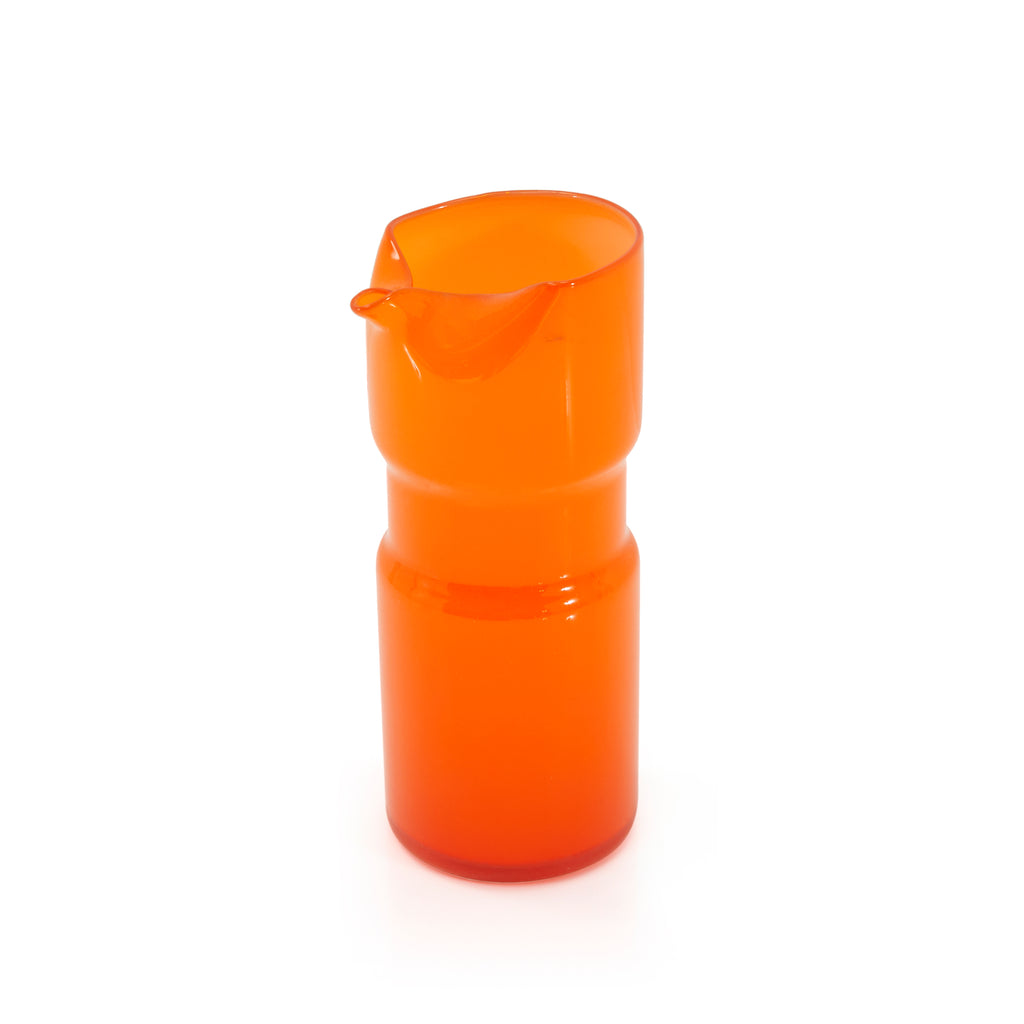 Orange Glass Modern Pitcher & Cups Set