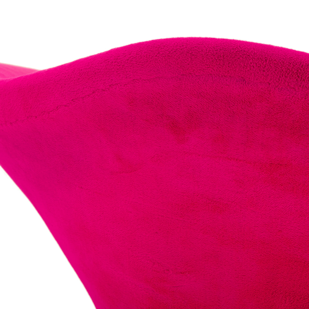 Pink Modern Lounge Chair with Metal Tulip Base