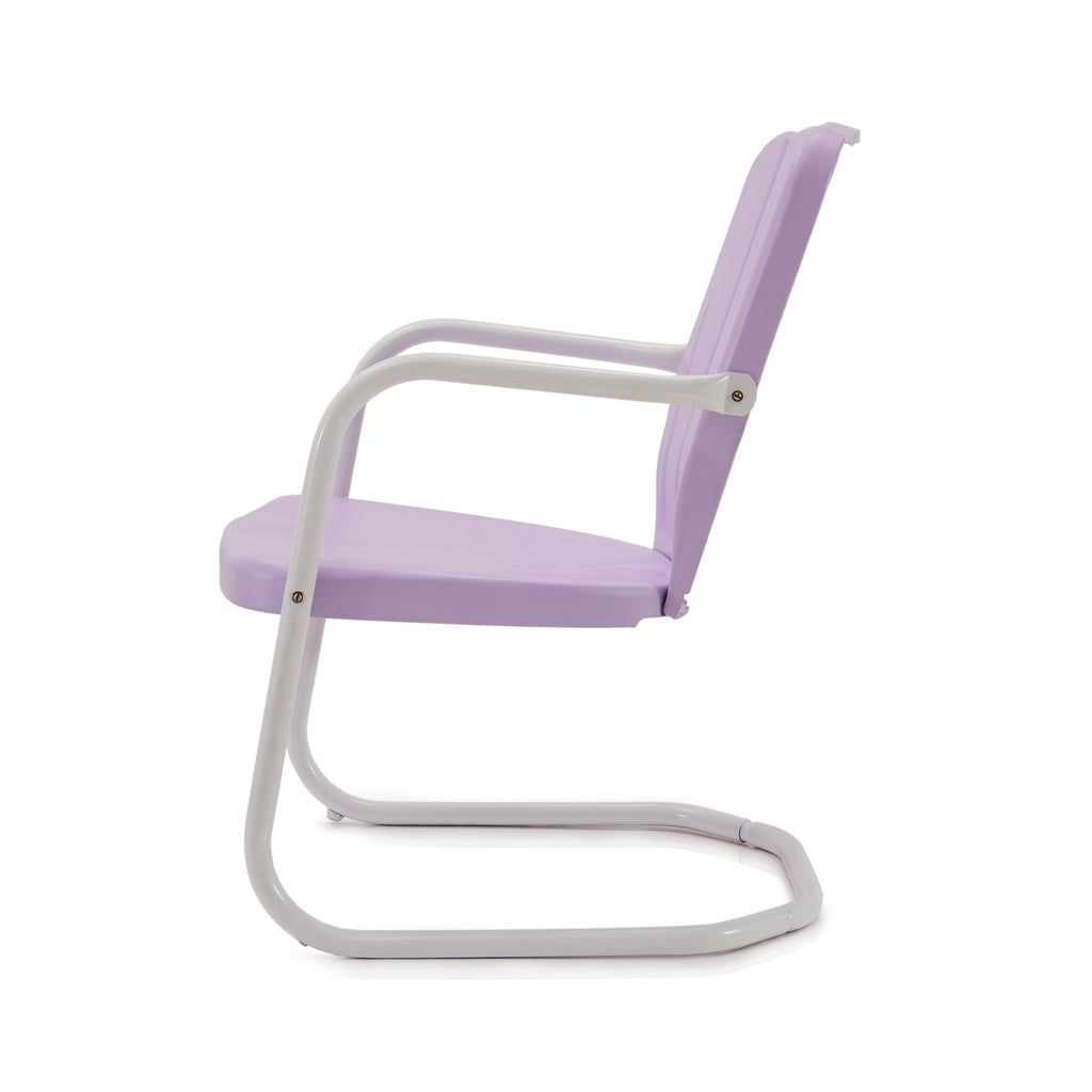 Purple & White Metal Outdoor Chair