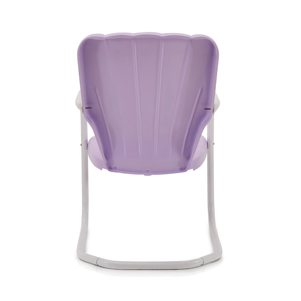 Purple & White Metal Outdoor Chair