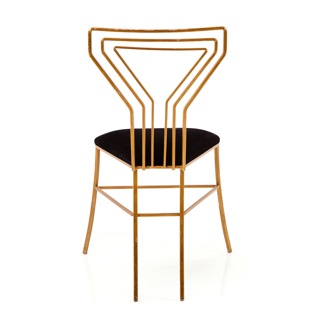 Gold & Black Art Deco Side Chair