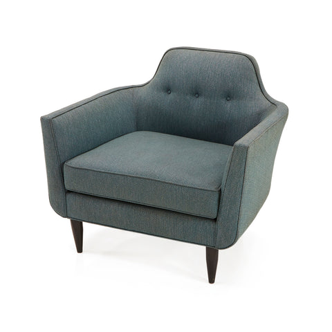Blue Grey Gia Button Tufted Lounge Chair