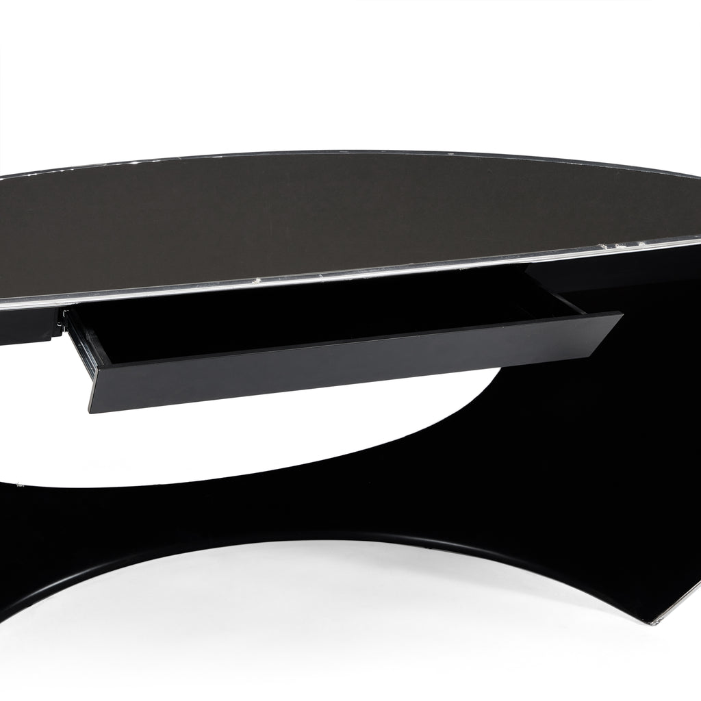 White Futuristic Curved Desk