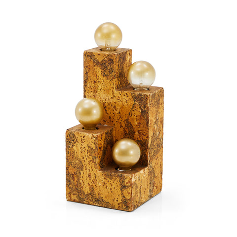 Cork Lamp with Round Bulbs